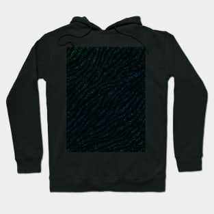 Savage Glitter Style Black and Turquoise Tiger Pattern Animal Print Wild Safari Hoodie